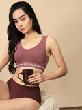 Prisma | Sporty(Moulded Sports Bra)-Dusty Brown Lingerie