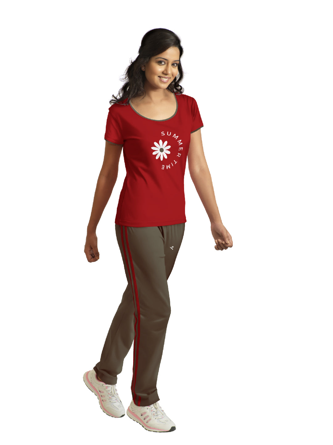 Loungewear Set-Red/Mud