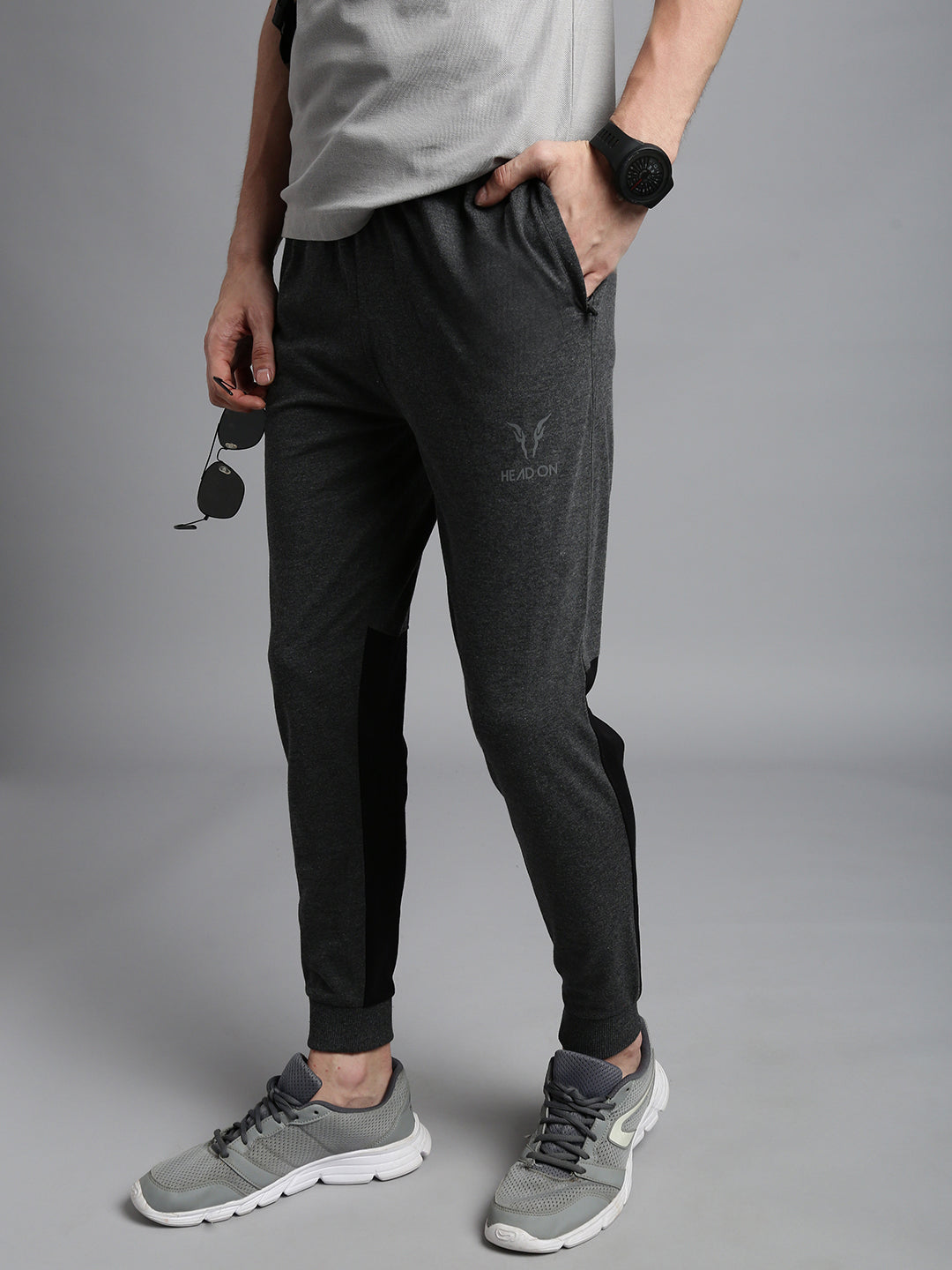 Prisma | Joggers-Charcoal Melange Athleisure