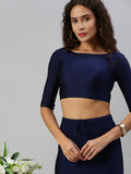 Prisma | Blouse Elbow Sleeve-Navy Blouse
