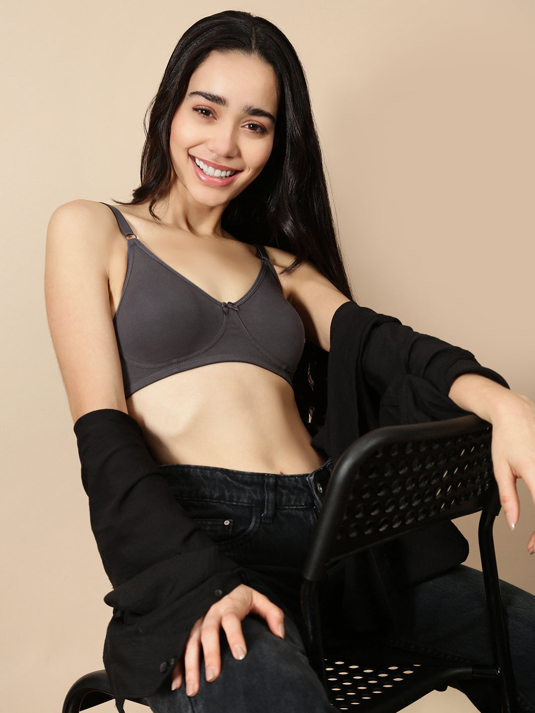 Prisma | Daily Fit(Moulded Basic Bra)-Slate Lingerie