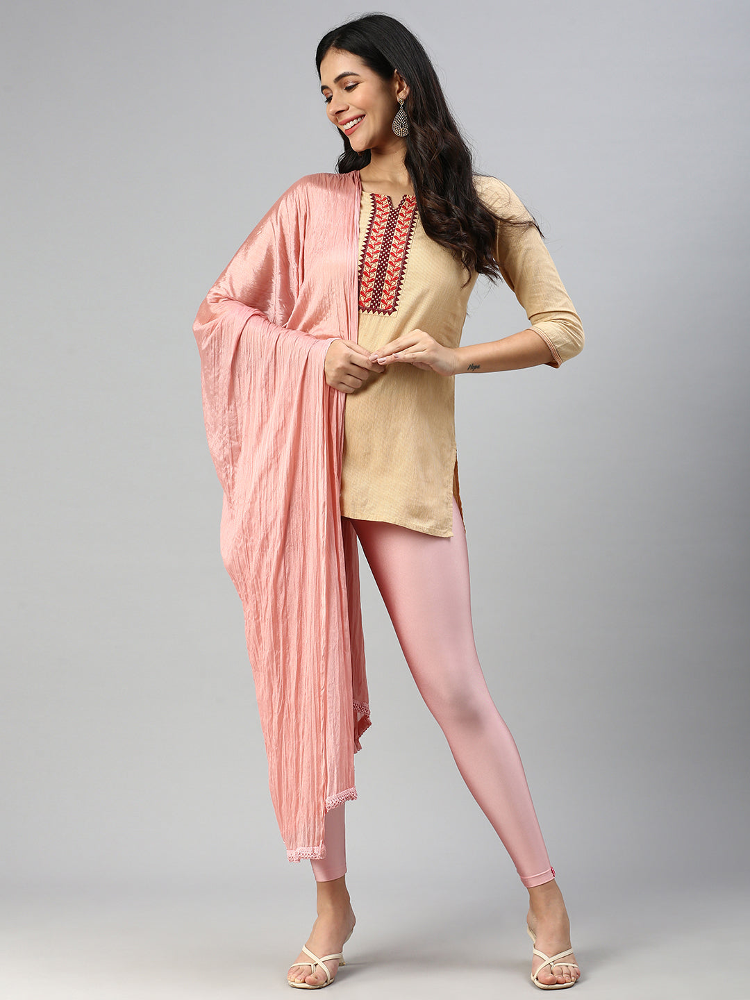 Prisma | Shimmer Dupatta-Rose Gold Accessories