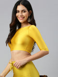 Prisma | Blouse Elbow Sleeve-Yellow Gold Blouse