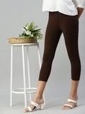 Prisma | Leggings capri-Brown Leggings