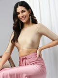 Prisma | Blouse Elbow Sleeve-Nude Blouse