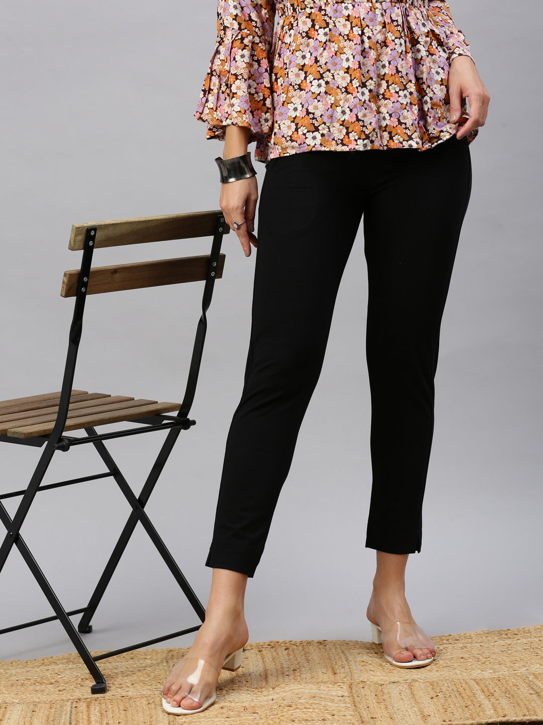 Prisma | Knitted Kurti Pant-Black Fashion Wears