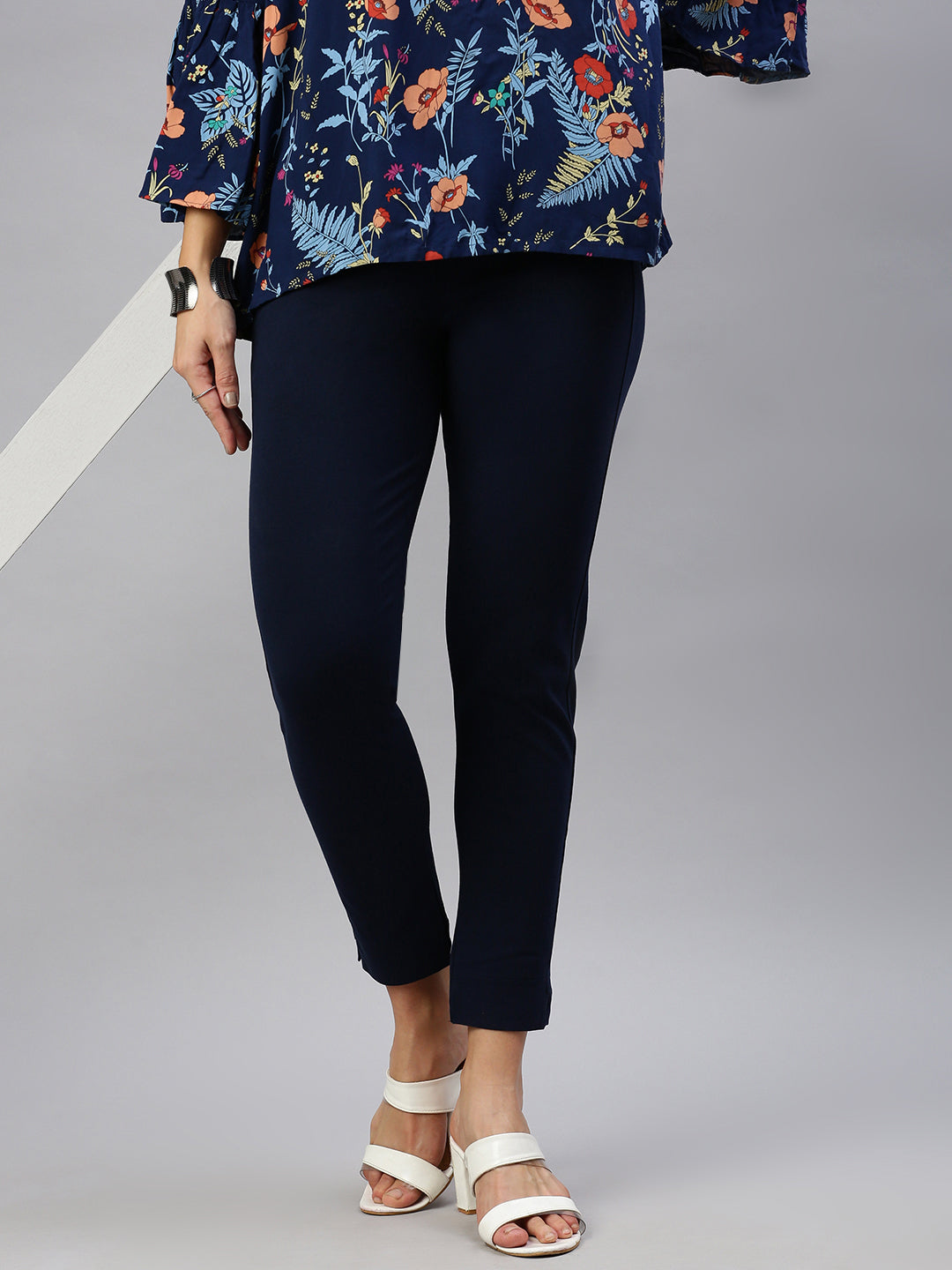 Prisma | Knitted Kurti Pant-Navy Fashion Wears