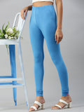 Prisma | Churidar Leggings-Peacock Blue Leggings