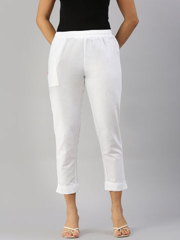 Woven Kurti Pant-White