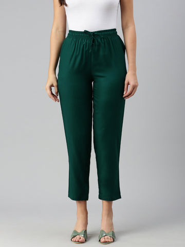 Casual Pant-Bottle Green