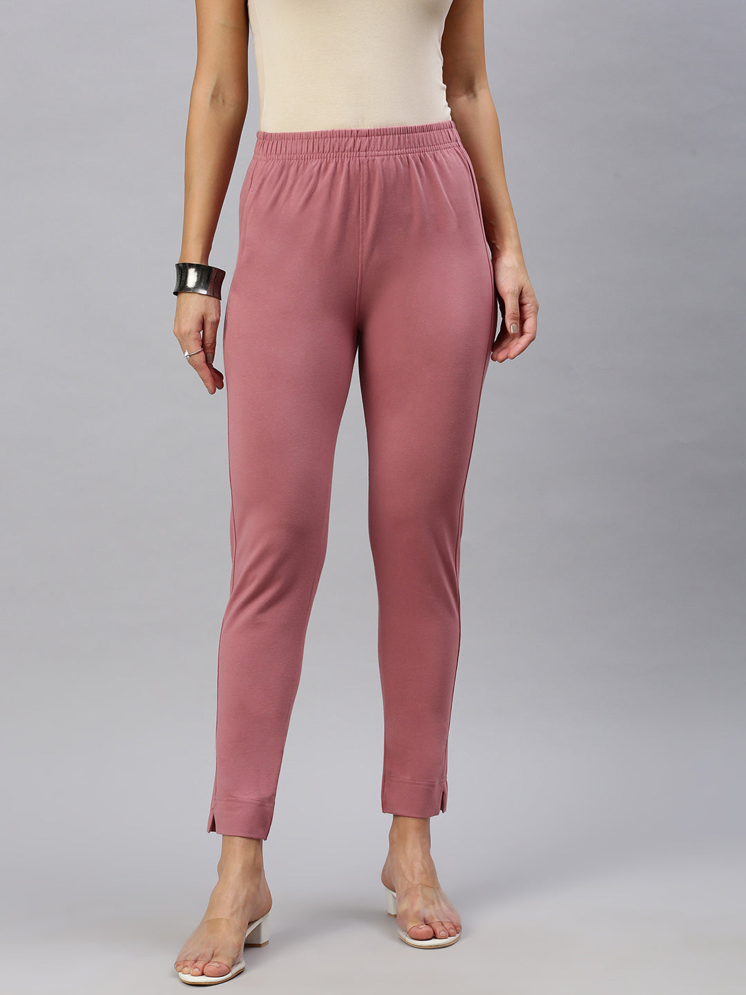 Prisma | Knitted Kurti Pant-Mauve Fashion Wears