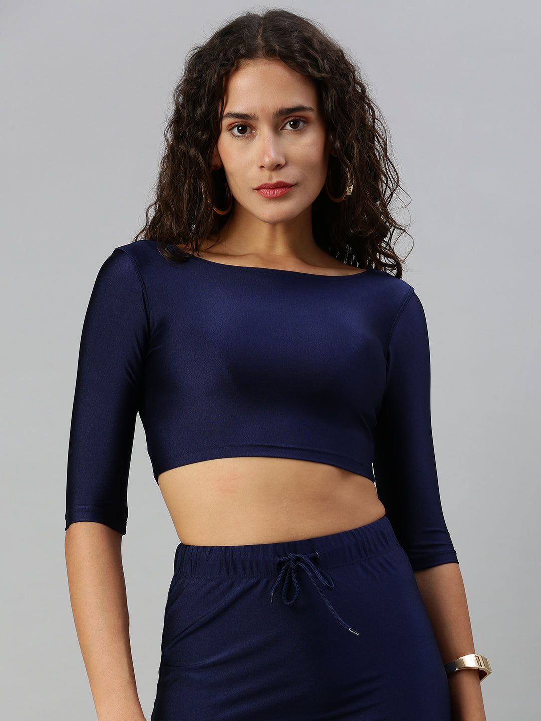 Prisma | Blouse Elbow Sleeve-Navy Blouse