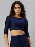 Prisma | Blouse Elbow Sleeve-Navy Blouse