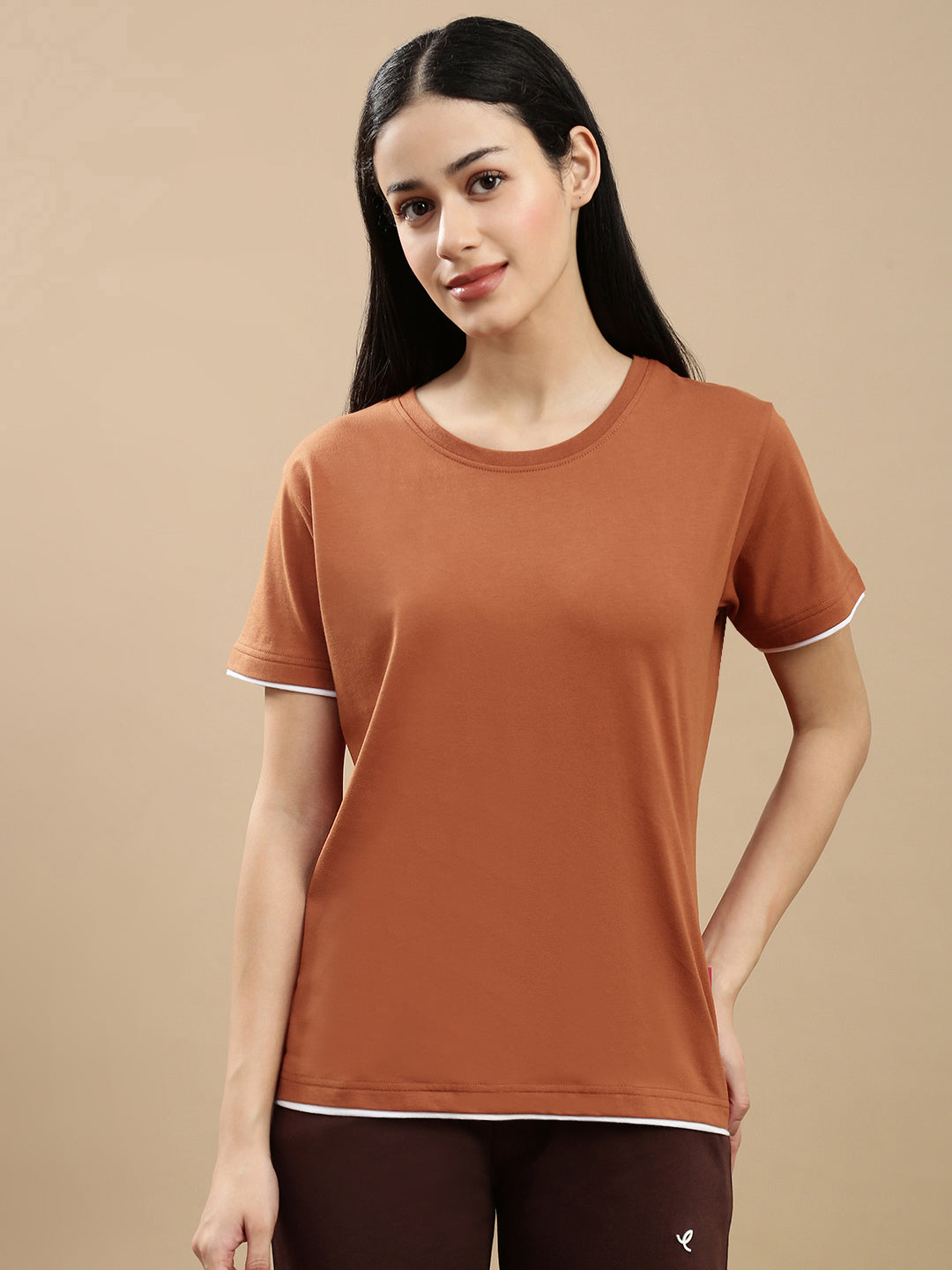 Prisma | Basic Tee-Burnt Orange Athleisure