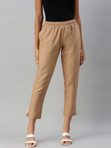 Woven Kurti Pant-Nude