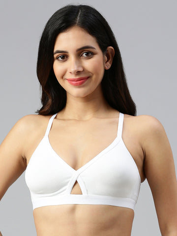 Insta Fit ( Basic Bralette)-White