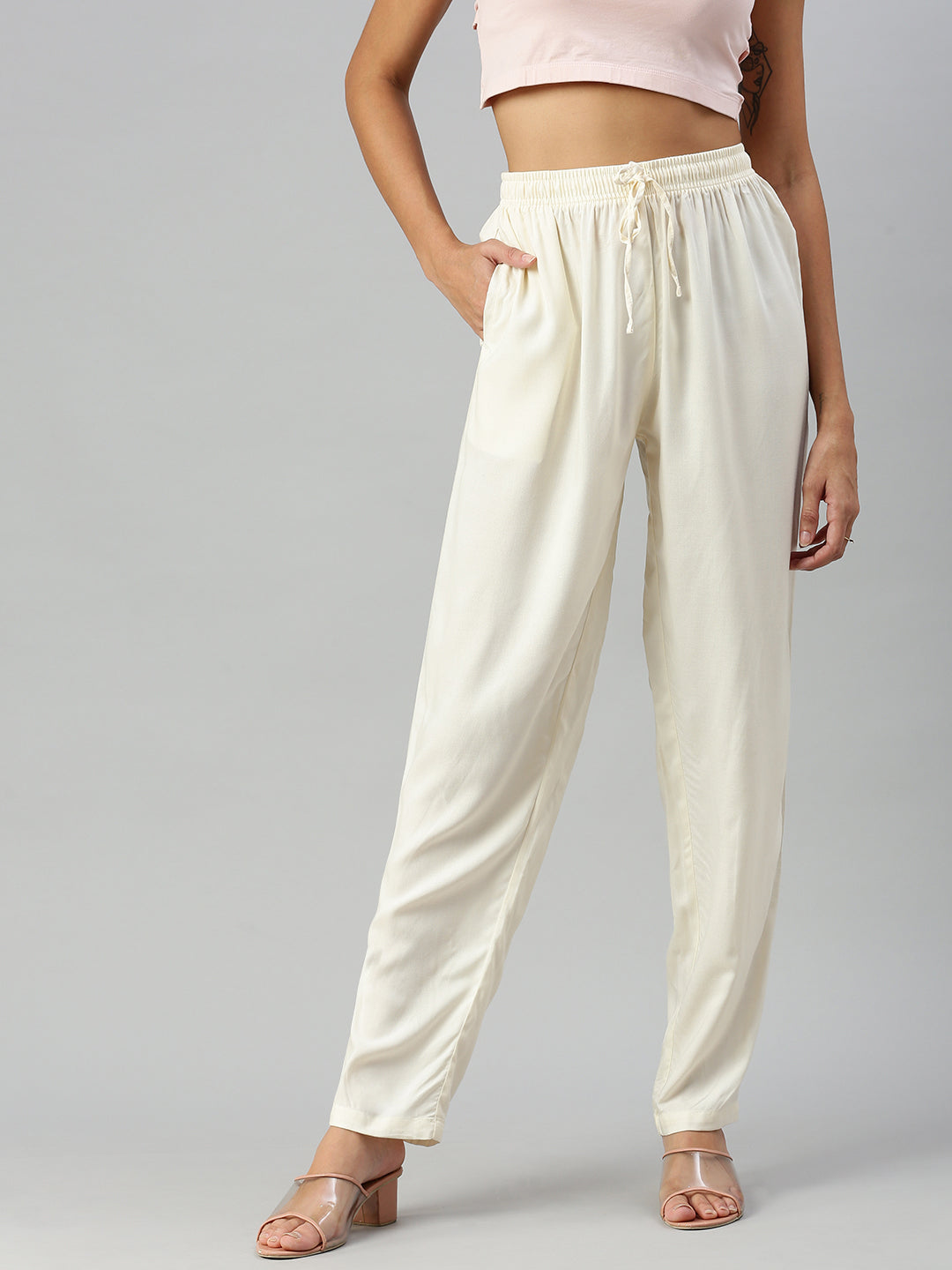 Prisma Casual Pant-Cream: Chic and Comfortable Clothing for Women