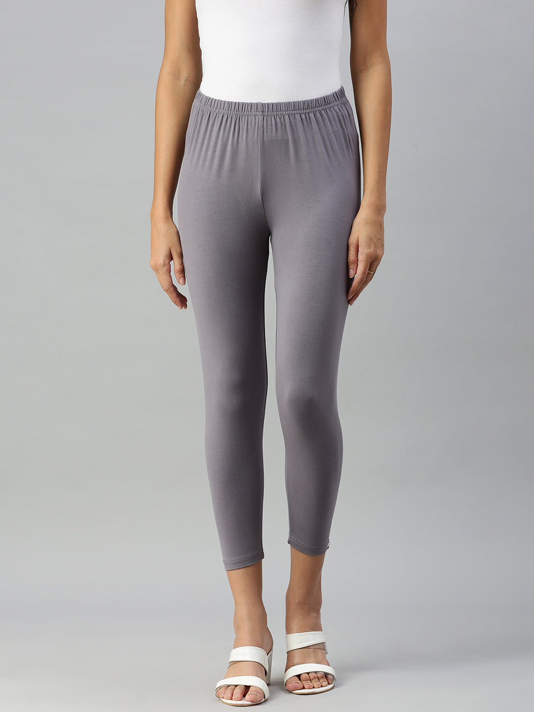 Get Comfy with Prisma's Grey Cuff Length Leggings