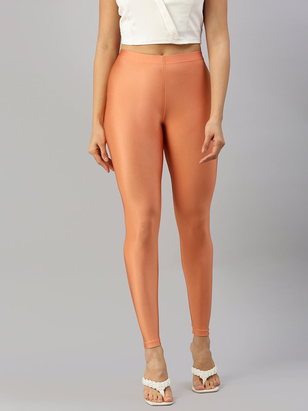Prisma Shimmer Leggings in Super Copper for a Chic Look