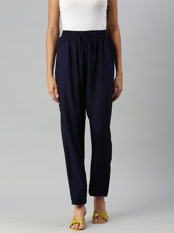 Prisma | Casual Pant-Navy Fashion Wears
