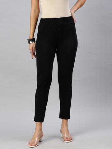Knitted Kurti Pant-Black