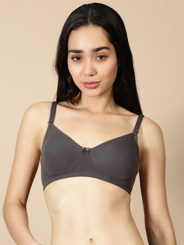 Tee Fit ( Moulded Concealed Kurthi / T-Shirt Bra)-Slate