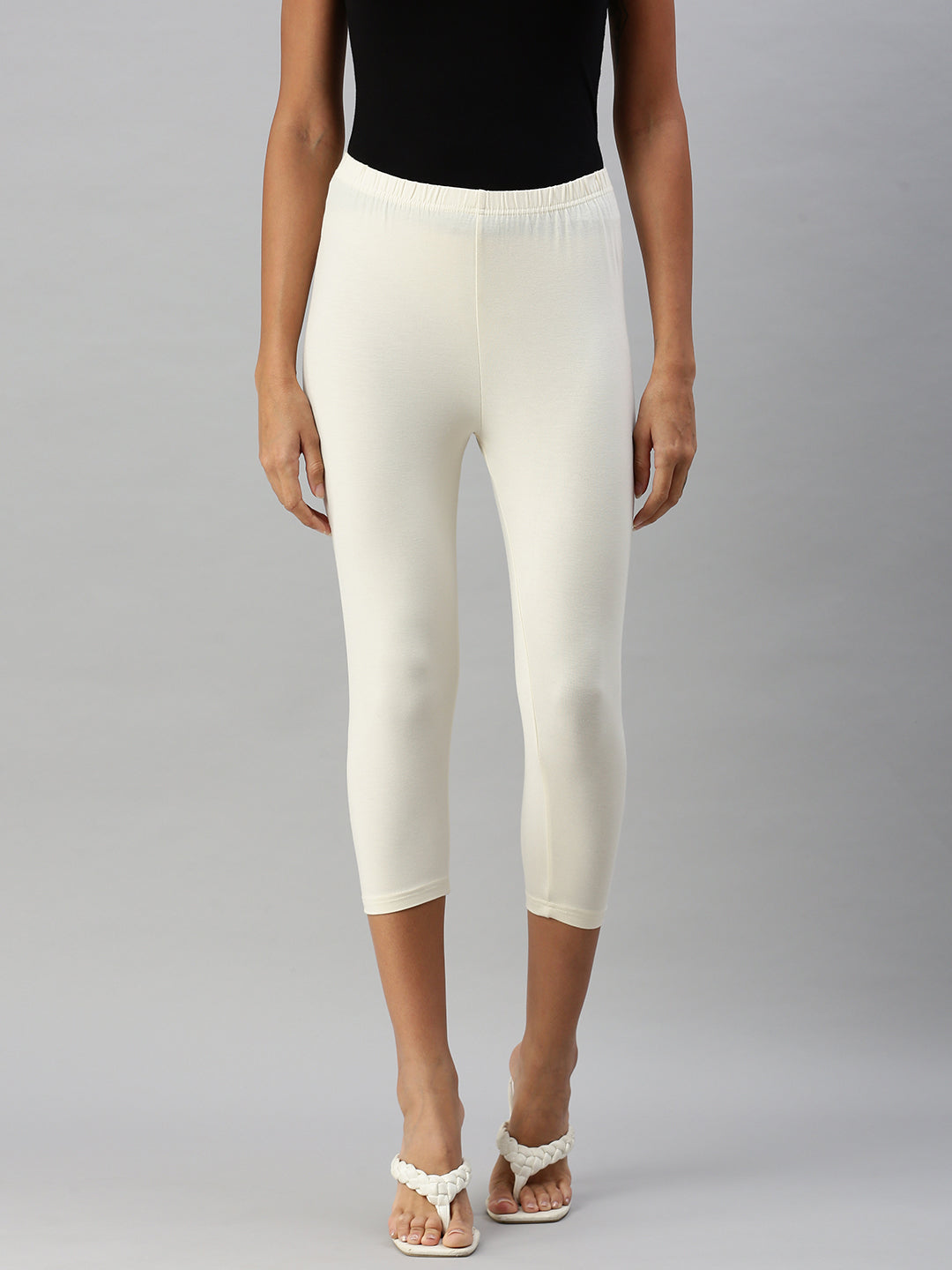 Prisma | Leggings capri-Cream Leggings