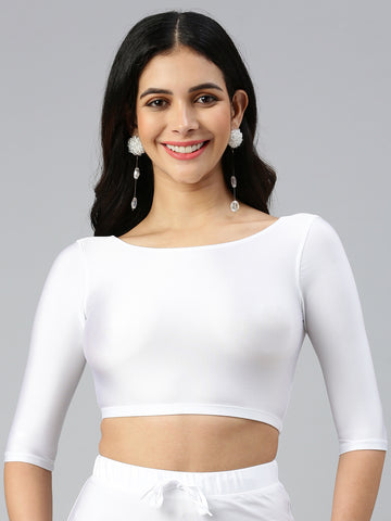 Prisma | Blouse Elbow Sleeve-White Blouse
