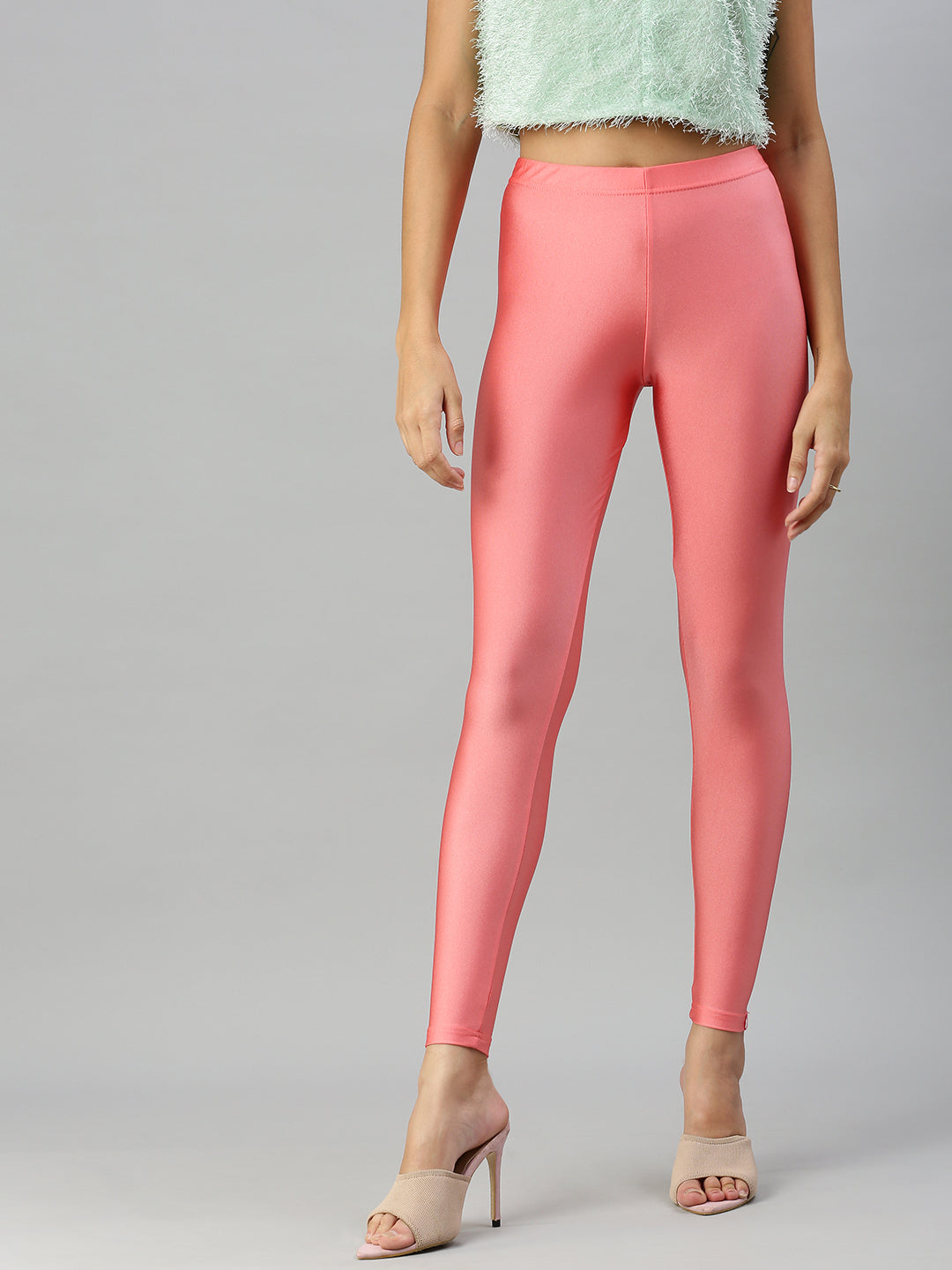 Prisma | Shimmer Leggings-Peach Leggings