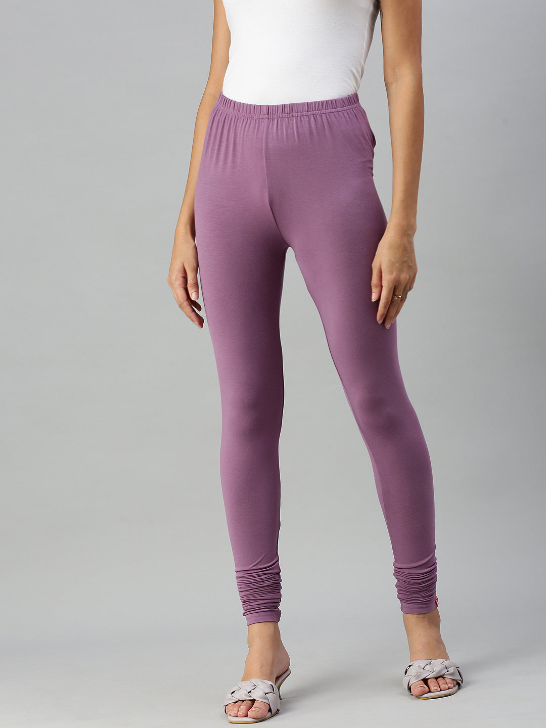 Prisma | Churidar Leggings-Dusty Purple Leggings