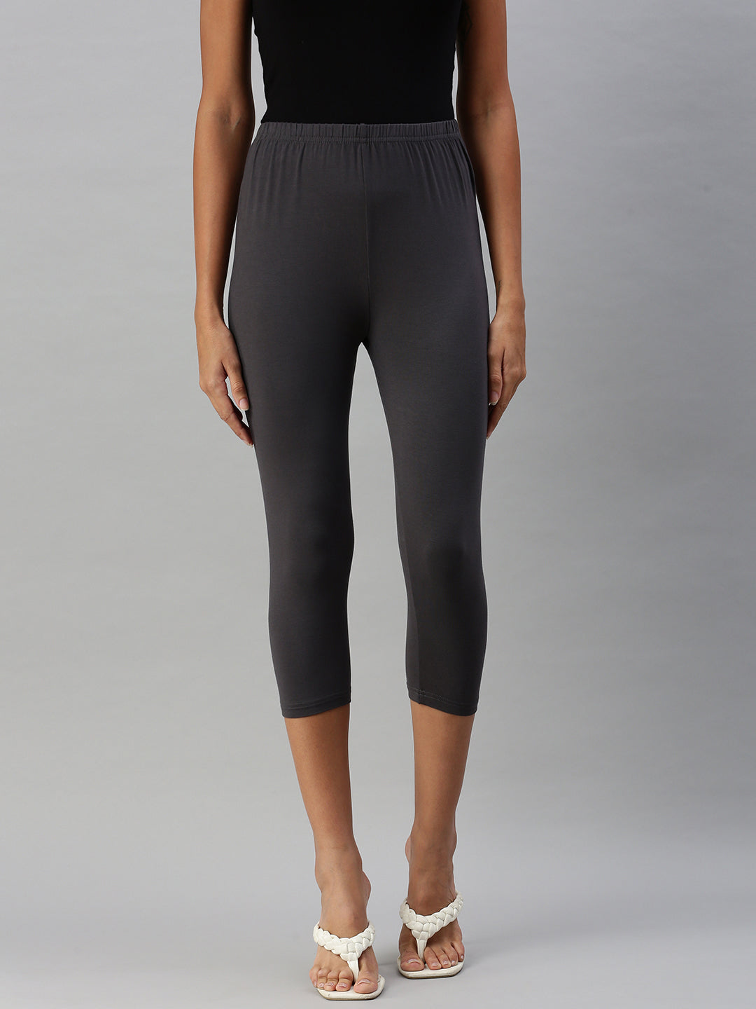 Shop Prisma's Slate Capri Leggings for Comfortable and Stylish Workout Wear