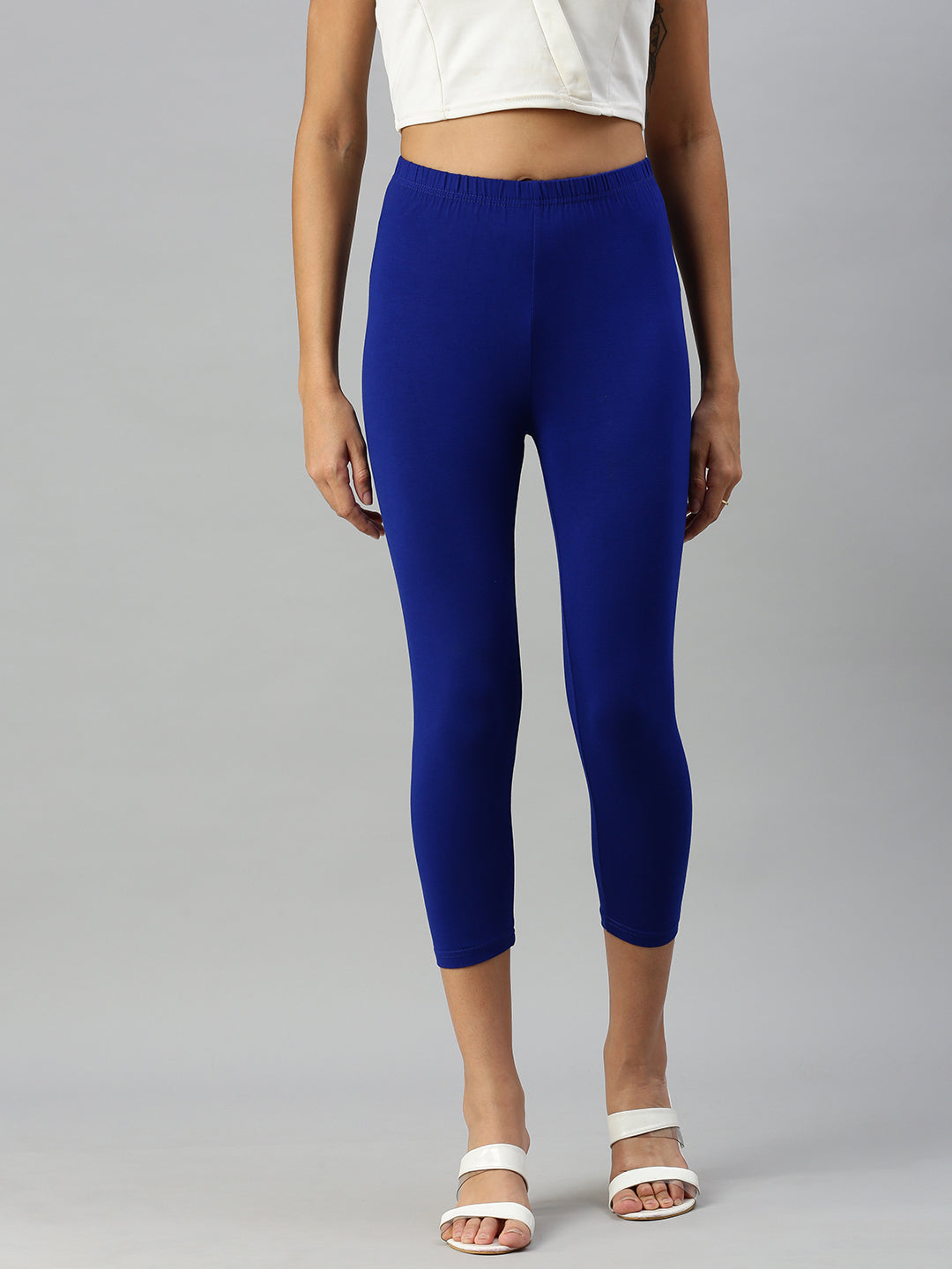 Shop Royal Blue Leggings Capri by Prisma - Stylish & Comfortable