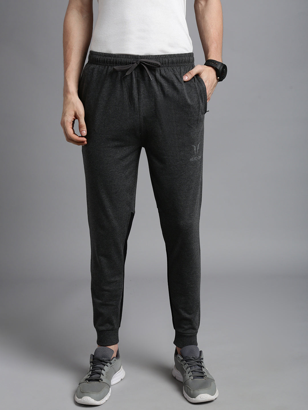 Prisma | Joggers-Charcoal Melange Athleisure