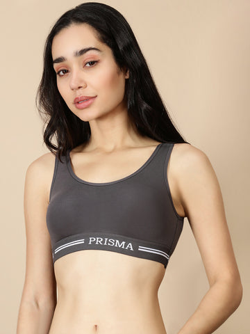 Sporty(Moulded Sports Bra)-Slate