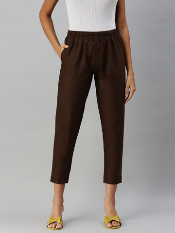 Woven Kurti Pant-Brown