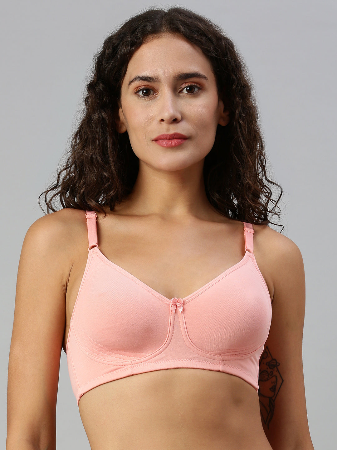Prisma | Body Fit ( Moulded Encircle Bra)-Peach Lingerie