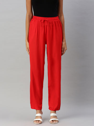 Prisma | Casual Pant-Red Fashion Wears