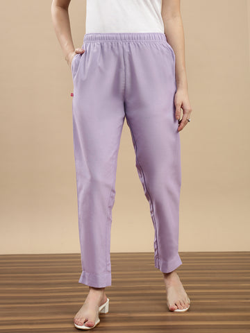 Woven Kurti Pant-Lavender