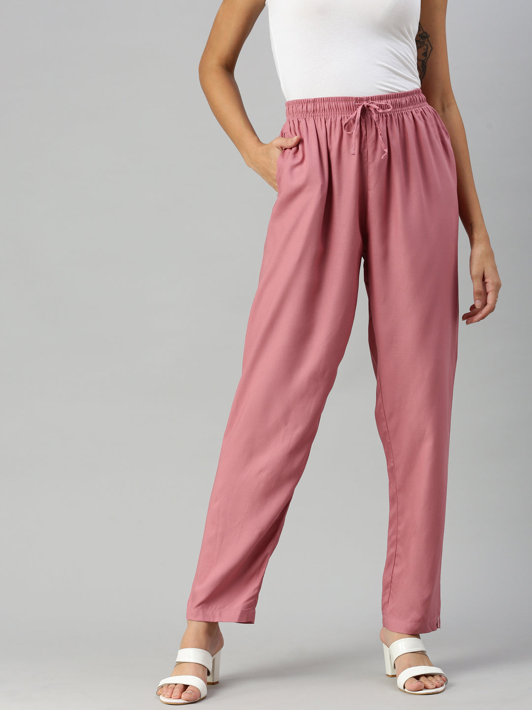 Prisma Casual Pant-Mauve: Chic and Comfortable Clothing for Women