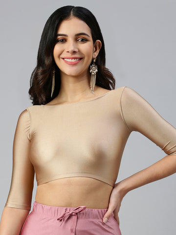 Prisma | Blouse Elbow Sleeve-Nude Blouse