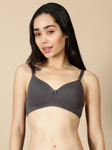 Padded (Padded Removable Hook Bra)-Slate