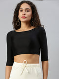 Prisma | Blouse Elbow Sleeve-Black Blouse