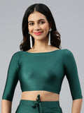 Prisma | Blouse Elbow Sleeve-Bottle Green Blouse