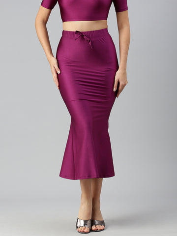 Cotton Saree Shaper-Plum