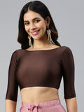 Prisma | Blouse Elbow Sleeve-Brown Blouse