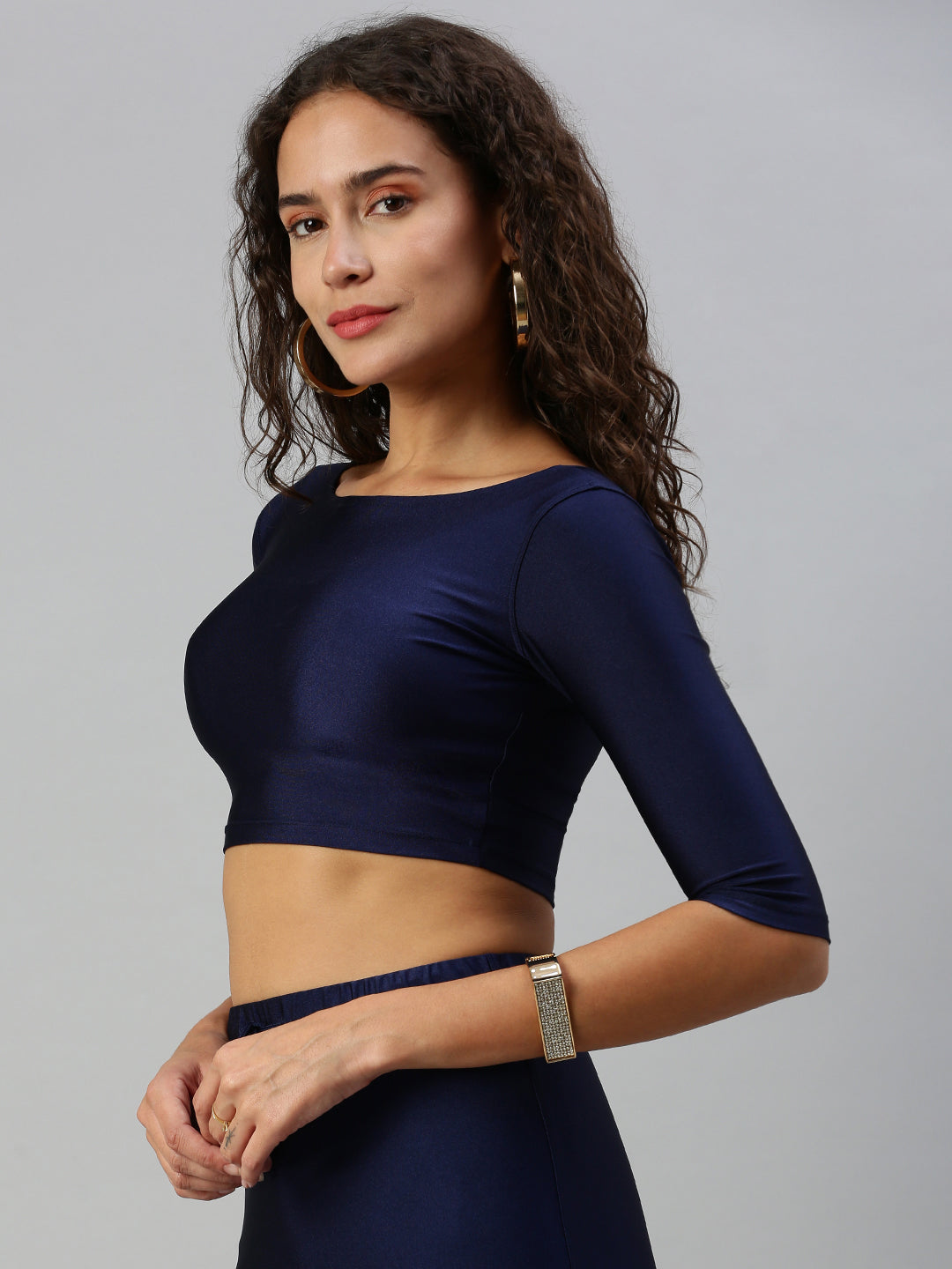 Prisma | Blouse Elbow Sleeve-Navy Blouse