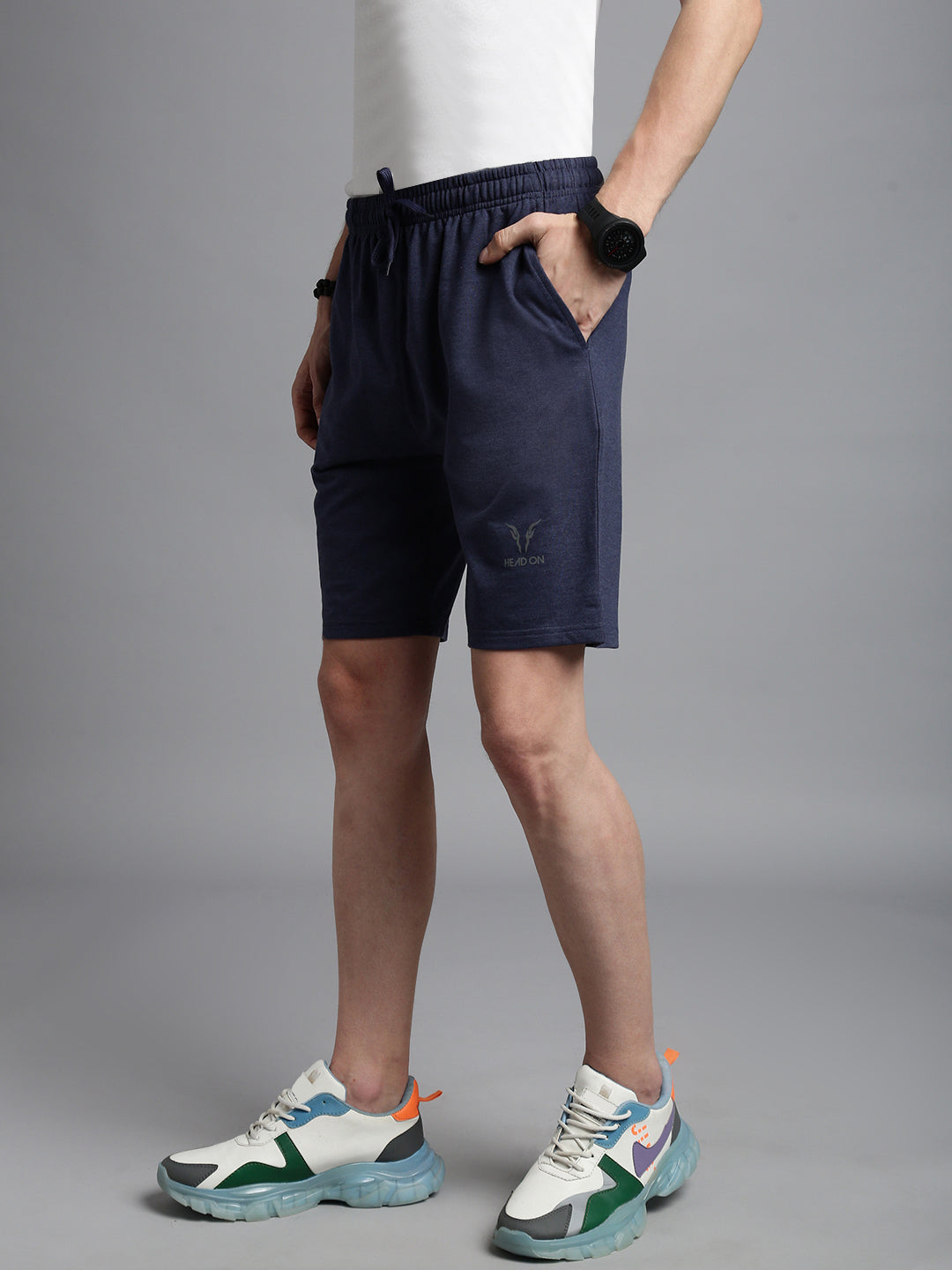 Prisma | Milano Bermudas-Blue Melange Athleisure