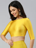 Prisma | Blouse Elbow Sleeve-Yellow Gold Blouse