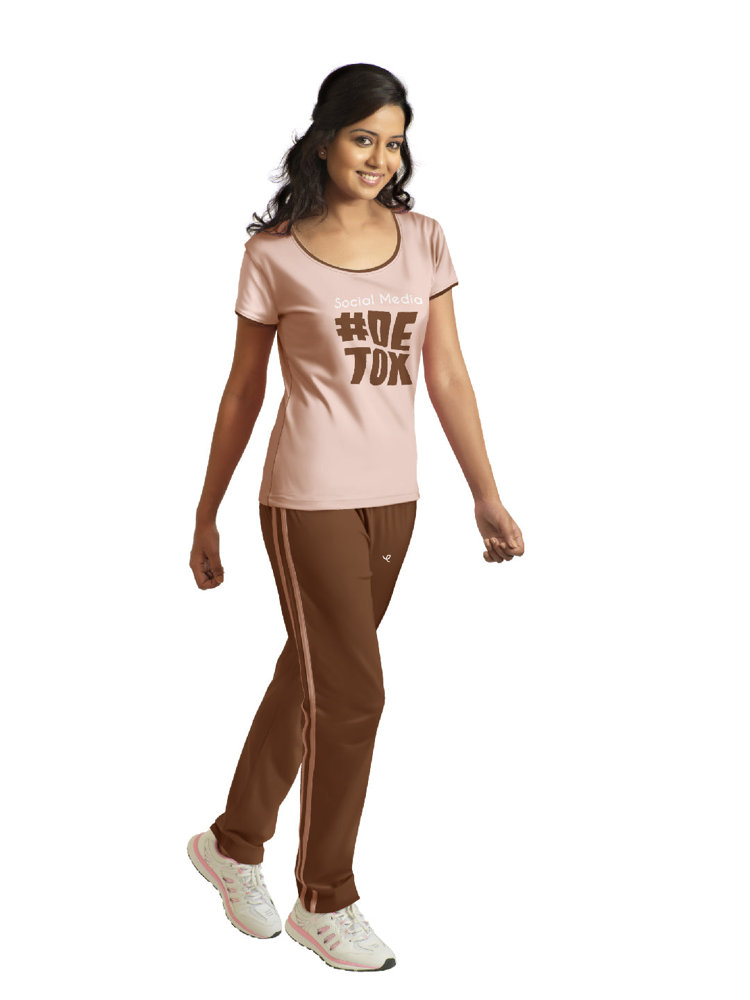 Loungewear Set-Light Orange/Brown