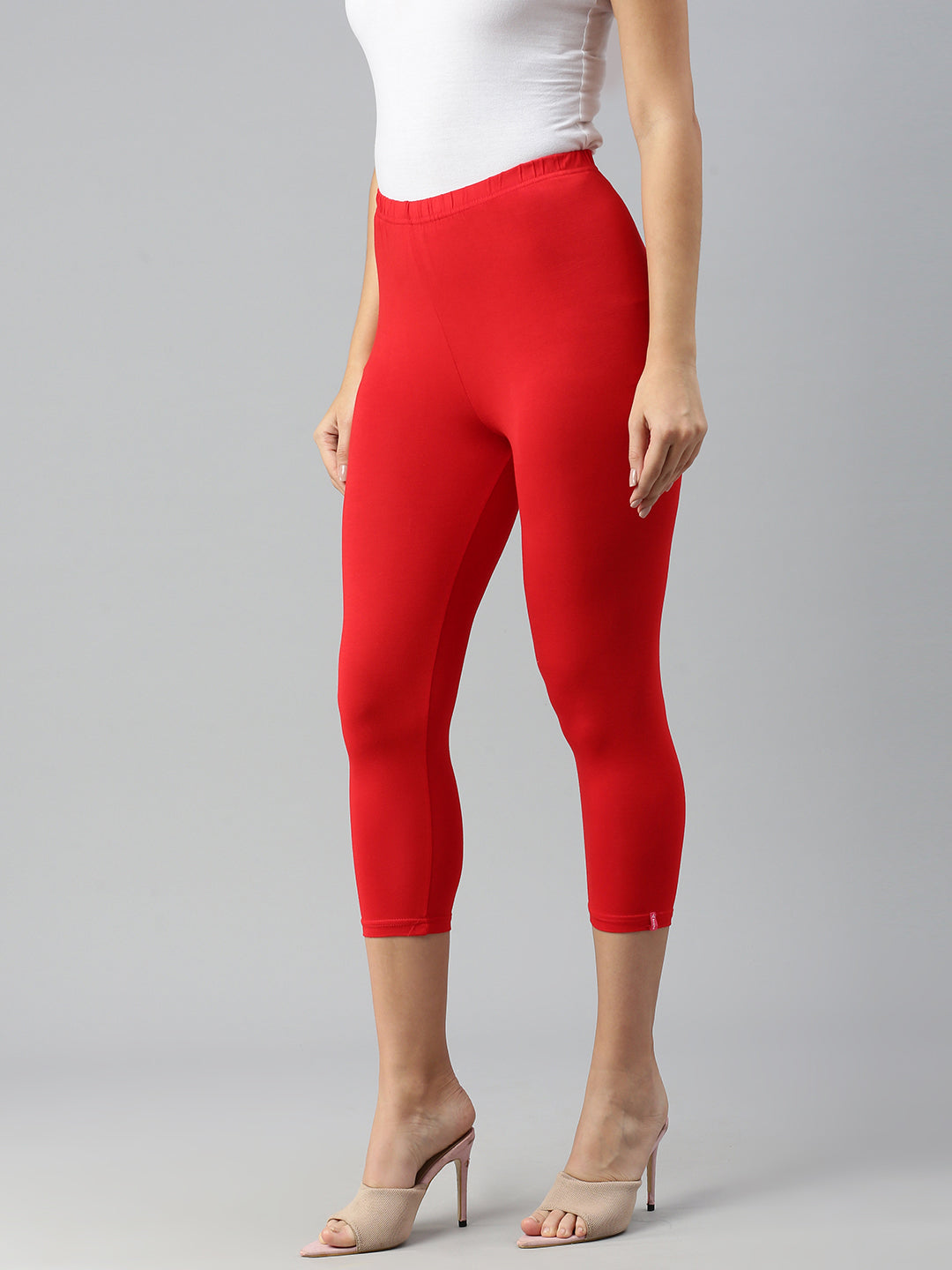 Prisma | Leggings capri-Red Leggings